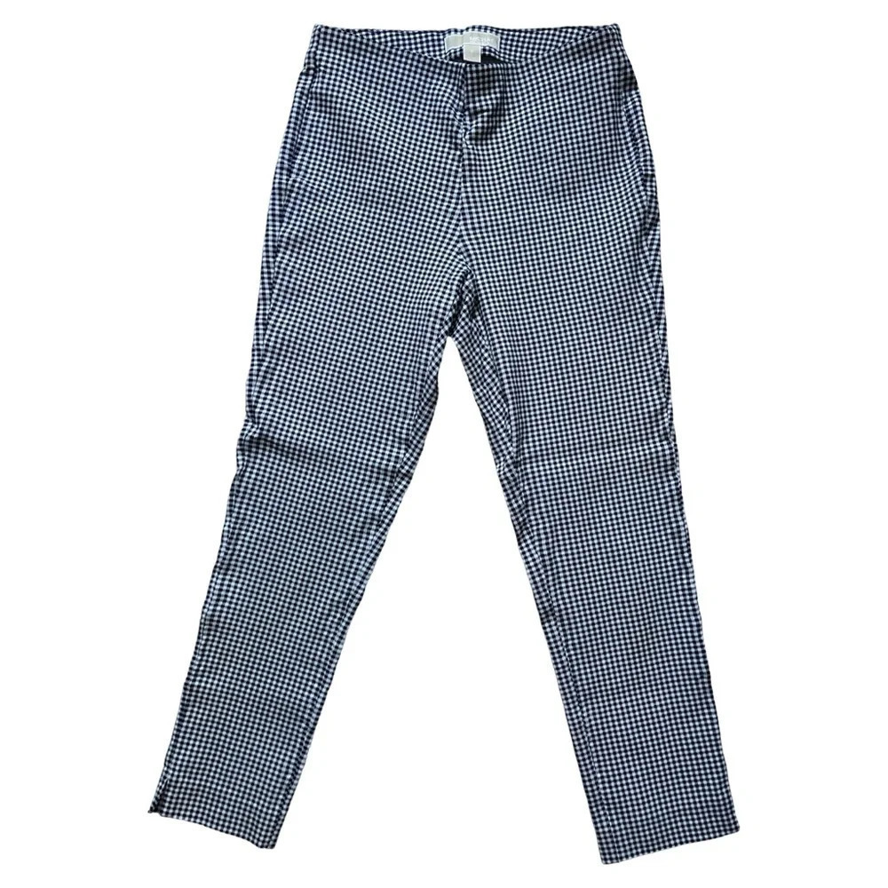 Michael Kors Blue and White Gingham Capris